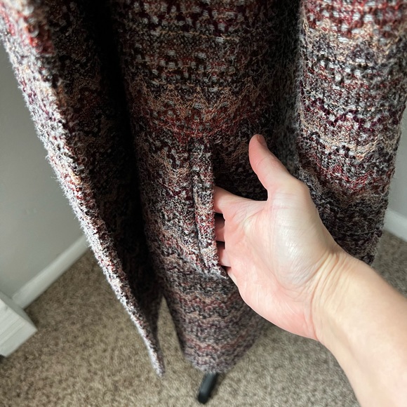 Greylin Zig zag asymmetrical cowl neck jacket from Anthropologie size xsmall - Picture 7 of 15